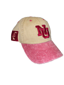 Nebraska Vintage NU Adjustable Hat - Tan/Red