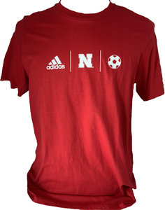 Nebraska Men's 3 Logo Soccer Short Sleeve - Red