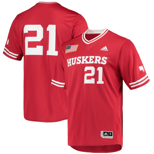 Nebraska Men's Replica Baseball Jersey - Scarlet
