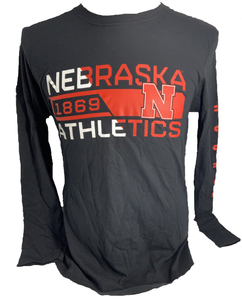 Nebraska Men's 1869 Athletics Long Sleeve Black
