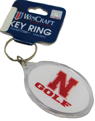 Nebraska Oval Golf Key Ring
