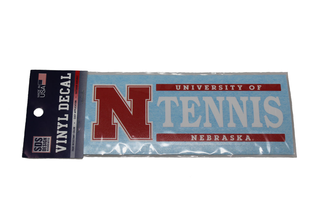 Nebraska 6X2 Tennis Decal