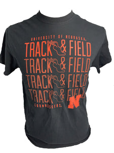 Nebraska Men's Track & Field Fade Short Sleeve Tee Black