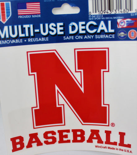 Nebraska Sport Decal Baseball