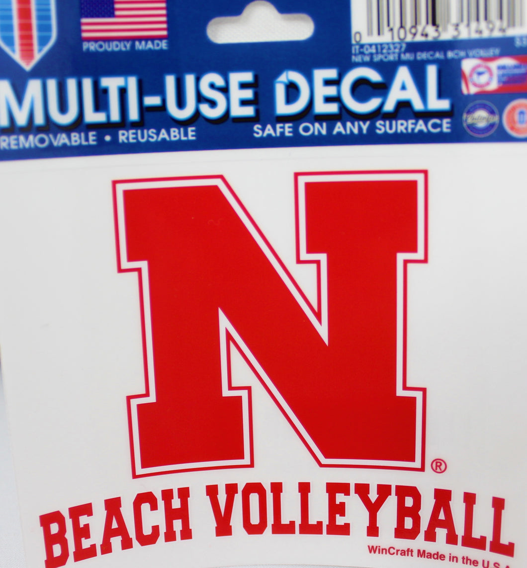Nebraska Sport Decal Beach Volleyball