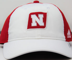 Nebraska Men's Adidas Sideline Coach Slouch Flex sized hat