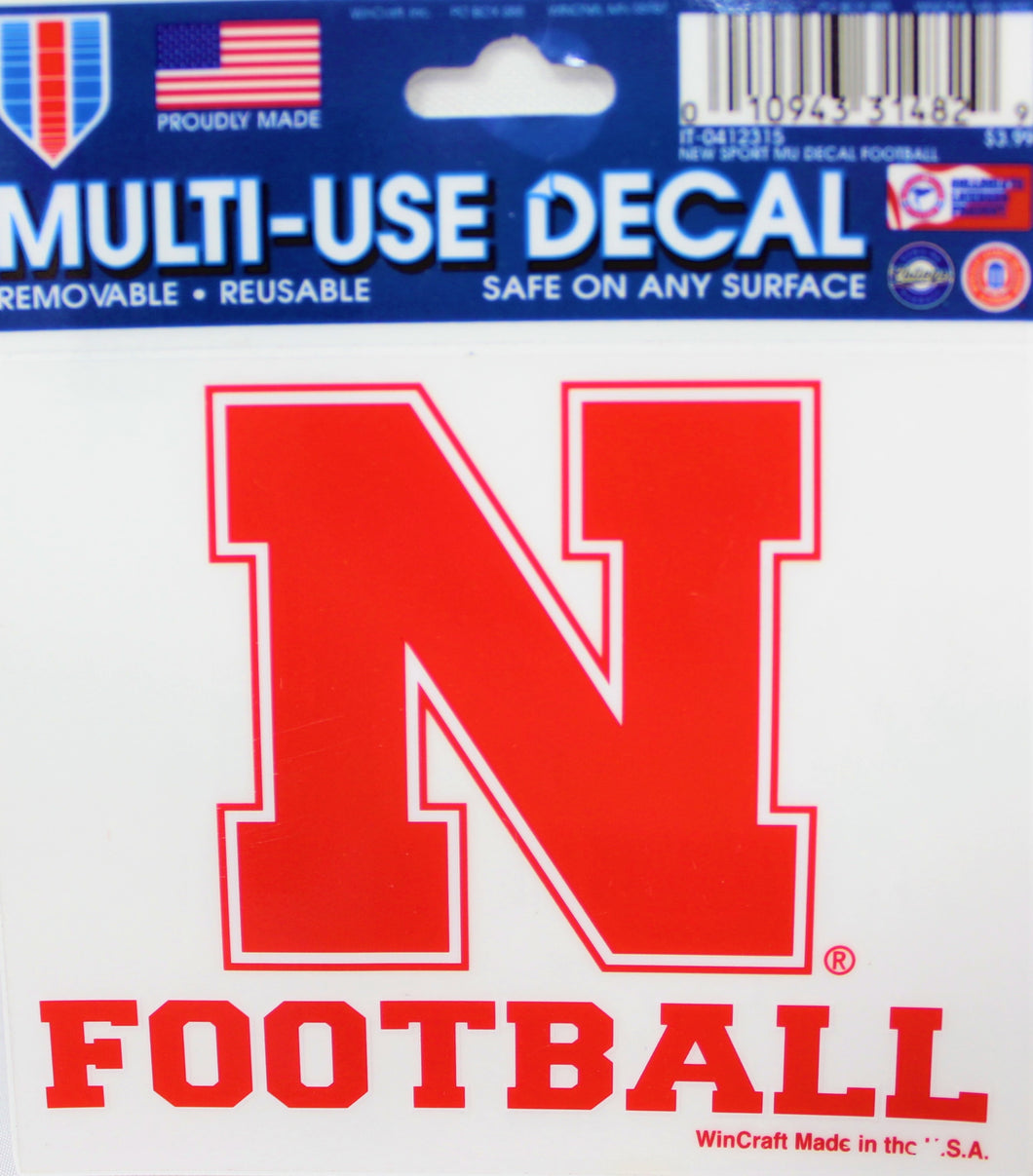 Nebraska Sport Decal Football
