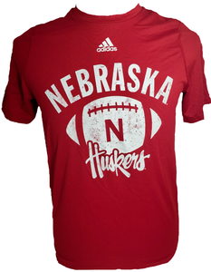 Nebraska Men's Adidas 83 Vault Short Sleeve Tee-Red