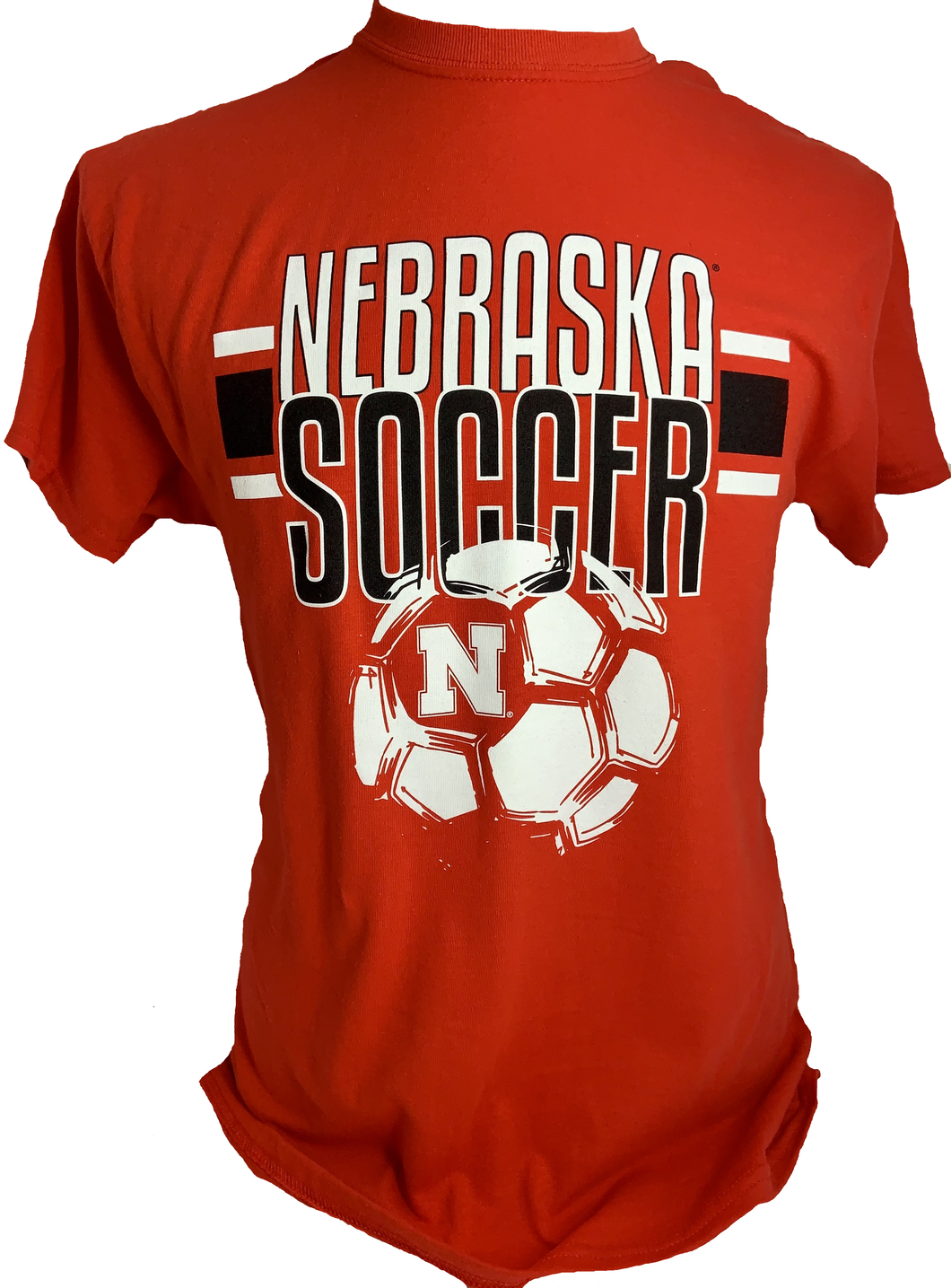 Nebraska Men's Soccer Bar Short Sleeve Tee - Red
