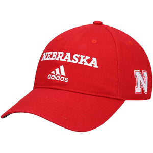 Nebraska Men's Wordmark Red Hat-Adjustable